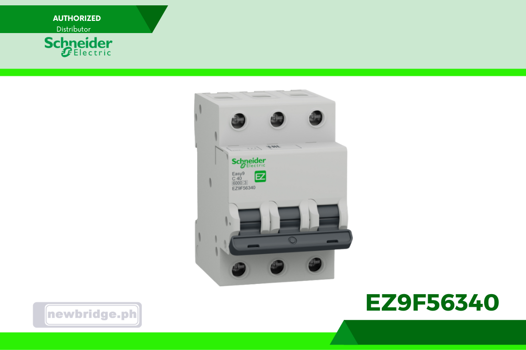 Miniature circuit breaker, Easy9, 3P, 40 A, C curve, 6000 A