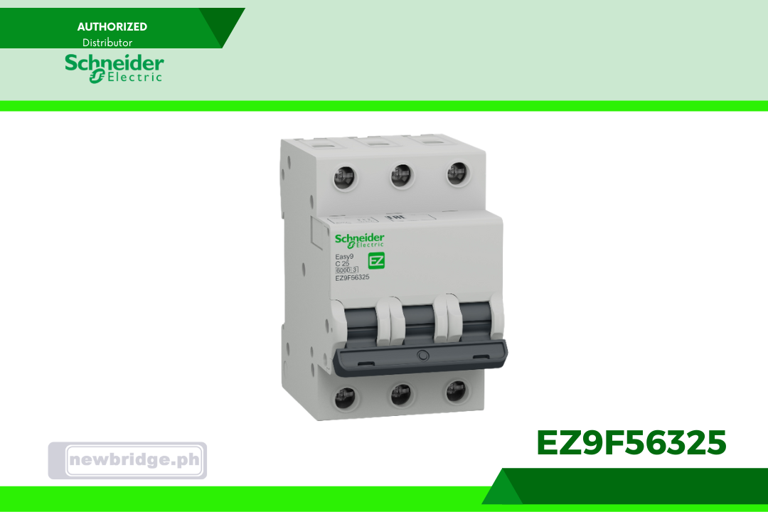 EZ9F56325 - Miniature Circuit Breaker, Easy9, 3P, 25 A, C curve, 6000 A