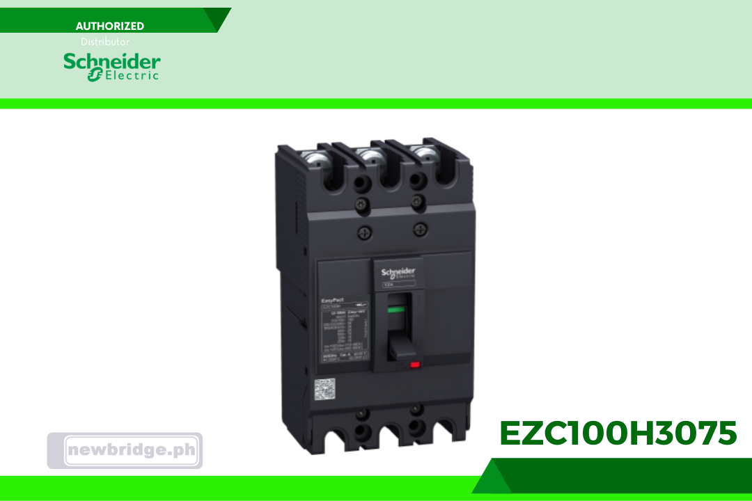 EZC100H3075 - Circuit Breaker EasyPact EZC100H - TMD - 75 A - 3 poles 3d