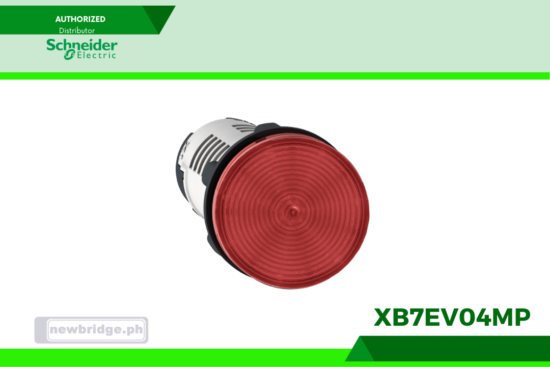XB7EV04MP- Harmony , Monolithic pilot light, plastic, red, Ø22, integral LED, 230…240 V AC
