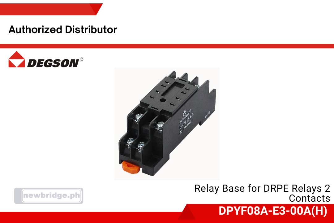Degson Relay Base for DRPE Relays 2 Contacts
