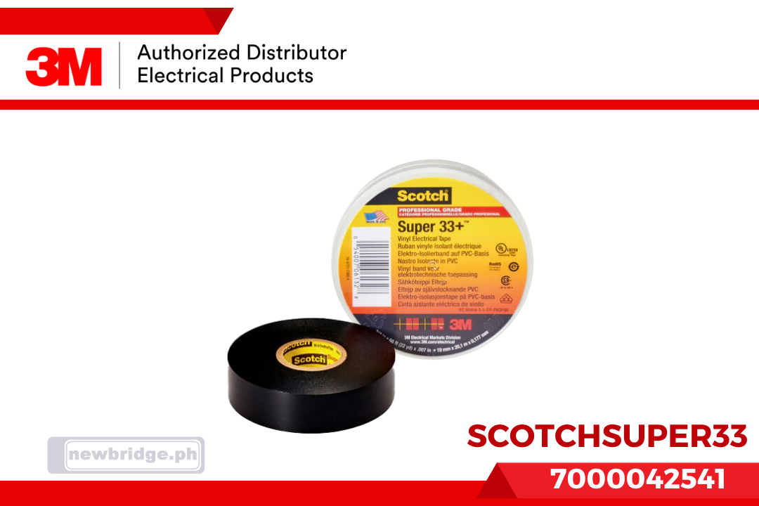 Vinyl Electrical Tape Super 33+, 3/4 in x 66 ft 19 mm x 20,1 m