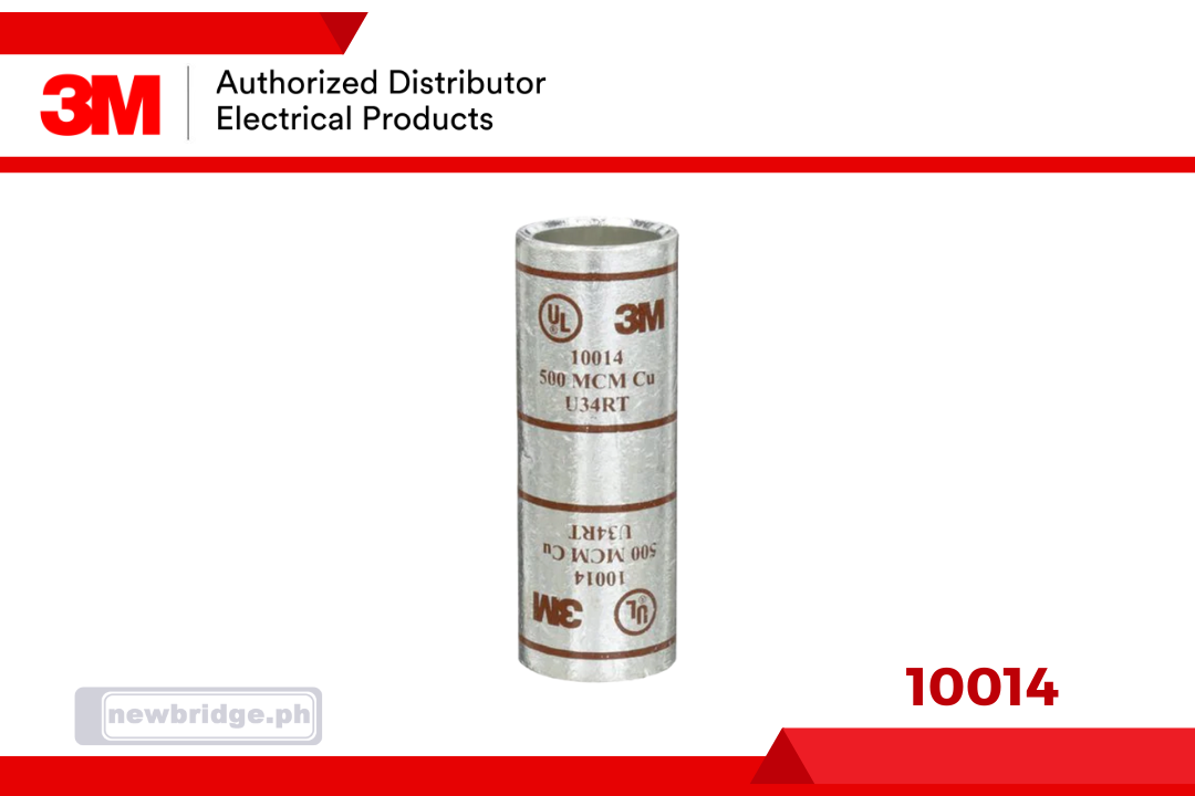 10014, 3M™ Scotchlok™ Copper Standard Barrel Connector, up to 35 kV, 500 kcmil, Brown, 3/Case