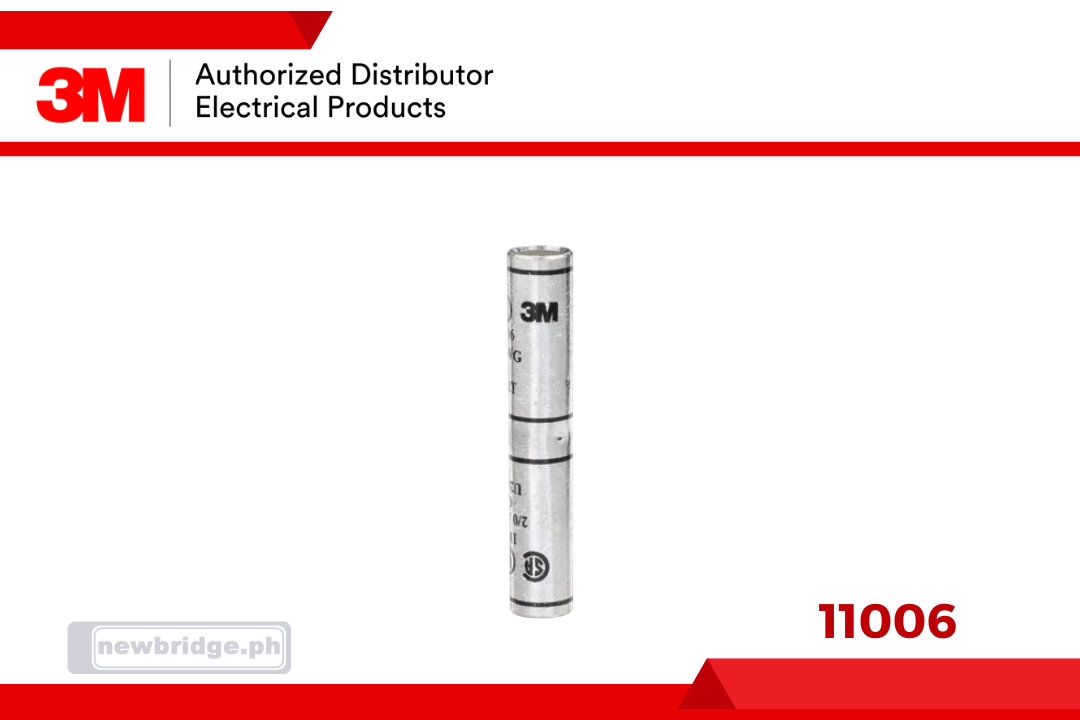 11006, 3M™ Scotchlok™ Copper Long-Barrel Connector, up to 35 kV, 2/0 AWG, Black, 10/Case