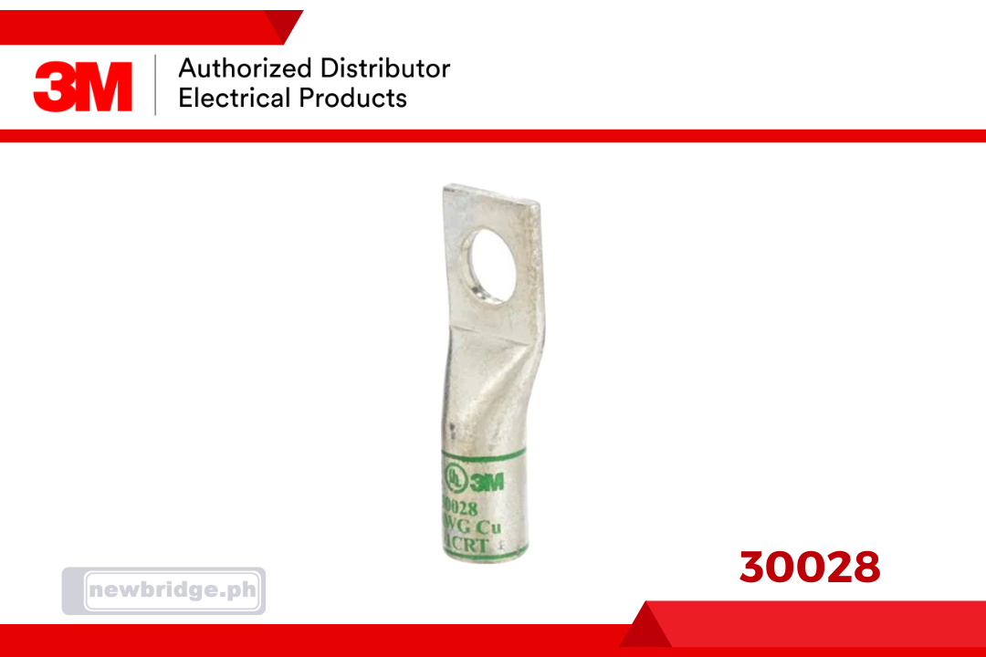 30028, 3M™ Scotchlok™ Copper One Hole Lug, up to 35 kV, 1 AWG, Stud Size 3/8 (10), Green