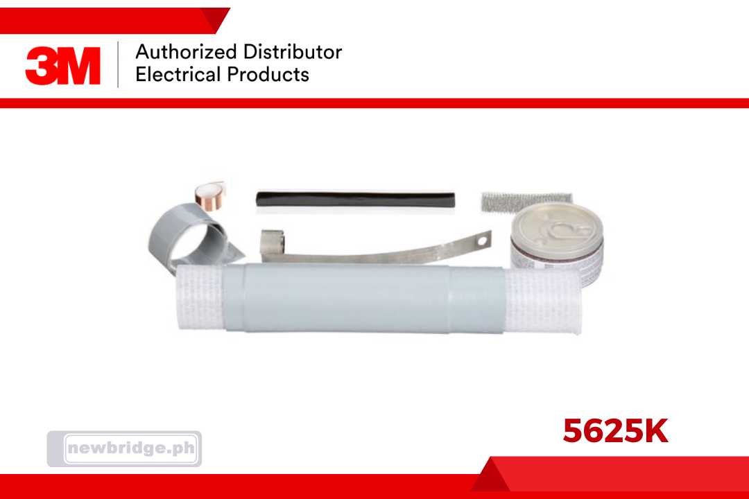 5625K, 3M™ Cold Shrink QT-II Indoor Termination Kit, Tape, Wire and UniShield®, 5-15 kV, 1.09-1.80 in (28-46 mm) Cable Insul. O.D., 3 terminations/kit