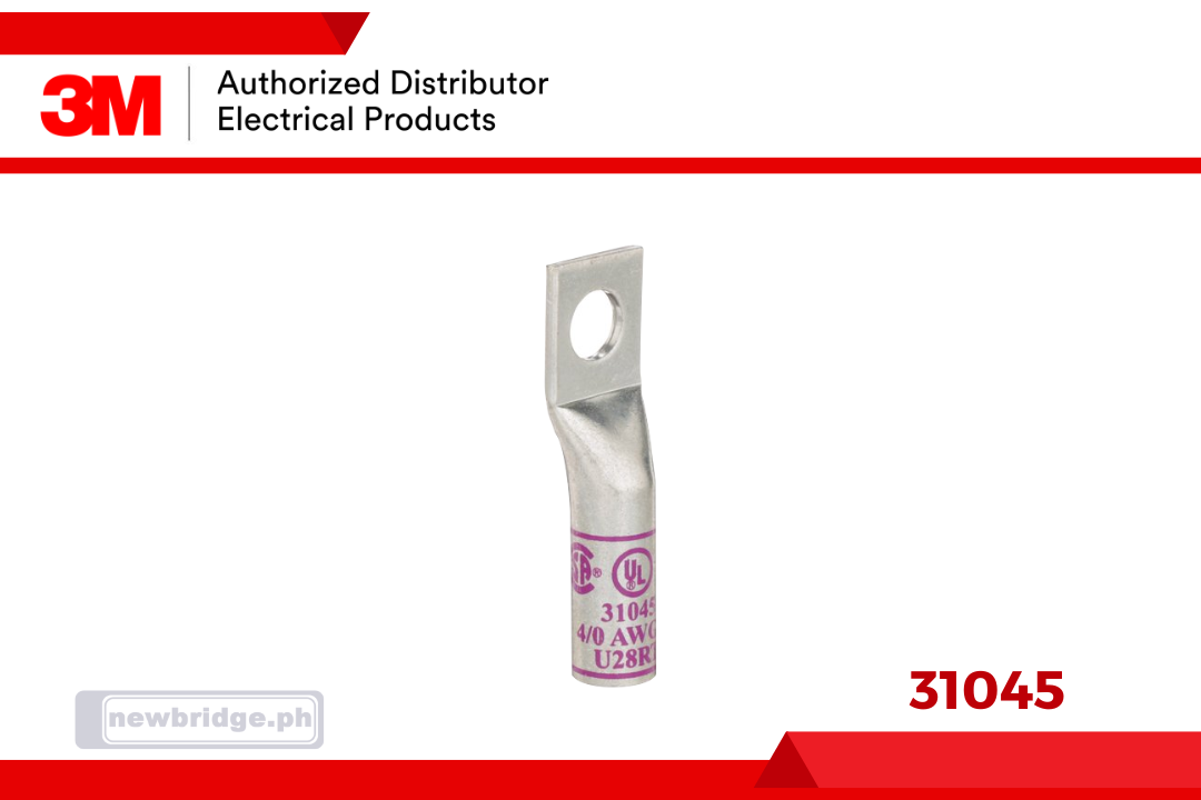 31045, 3M™ Scotchlok™ Copper One Hole Long Barrel Lug, up to 35 kV, 4/0 AWG, Purple