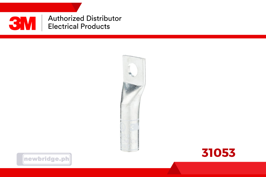 31053, 3M™ Scotchlok™ Copper One Hole Long Barrel Lug, up to 35 kV, 300 kcmil, White