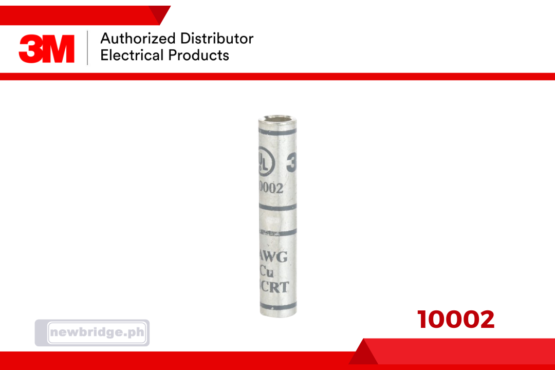 10002, 3M™ Scotchlok™ Copper Standard Barrel Connector, up to 35 kV, 4 AWG, Gray