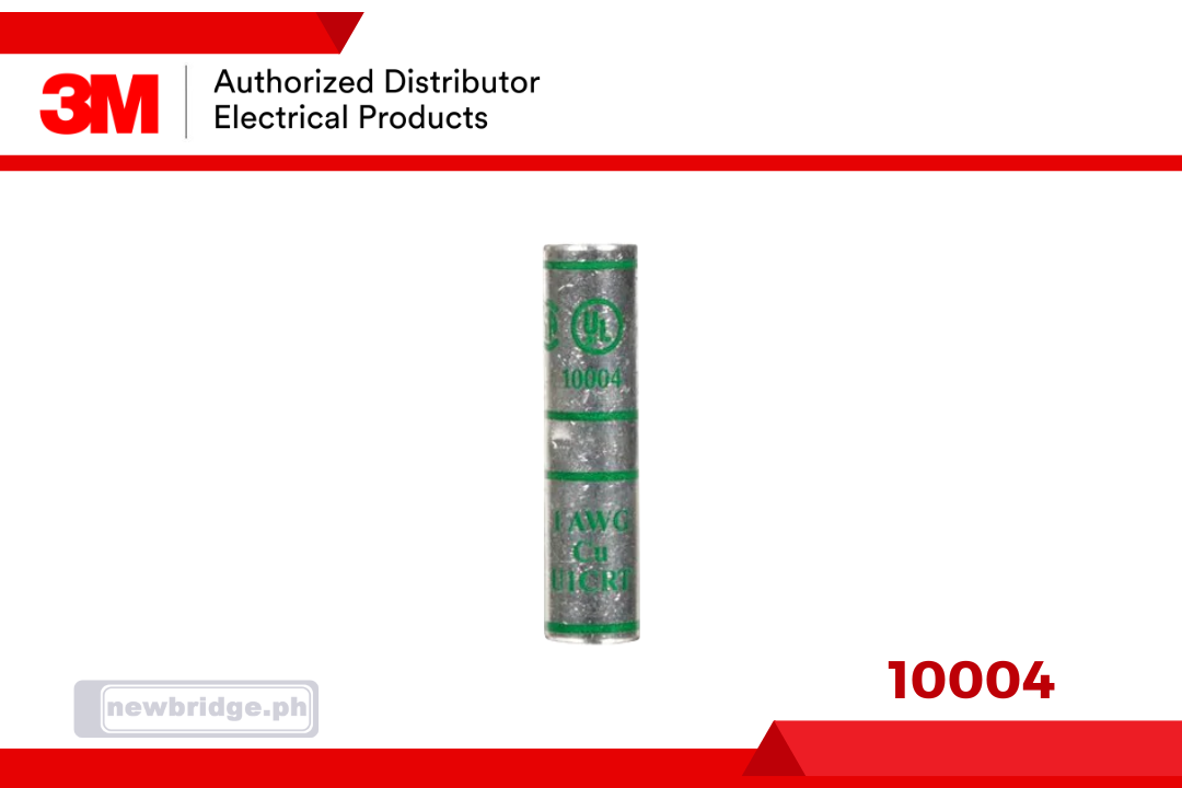 10004, 3M™ Scotchlok™ Copper Standard Barrel Connector, up to 35 kV, 1 AWG, Green