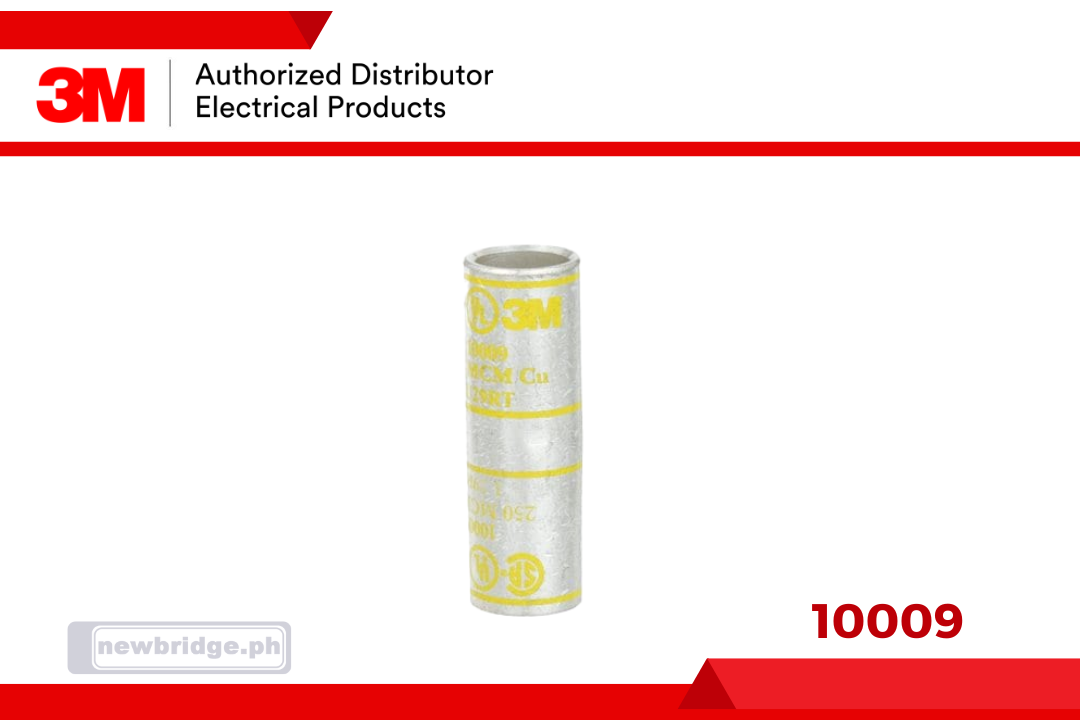 10009, 3M™ Scotchlok™ Copper Standard Barrel Connector, up to 35 kV, 250 kcmil, Yellow