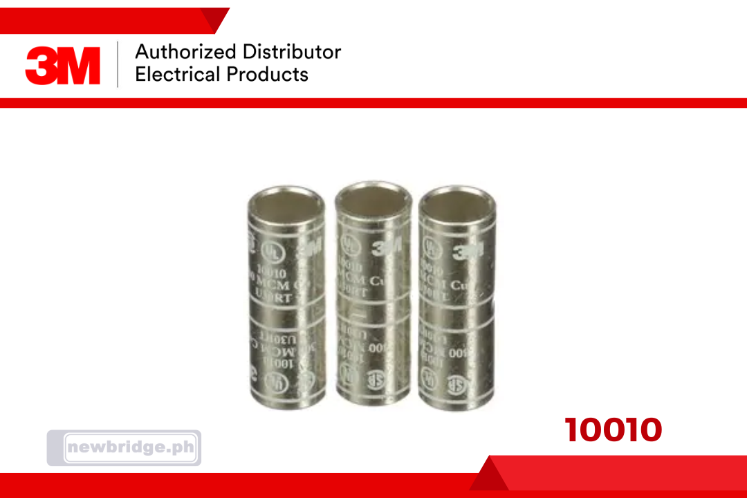 10010, 3M™ Scotchlok™ Copper Standard Barrel Connector, up to 35 kV, 300 kcmil, White